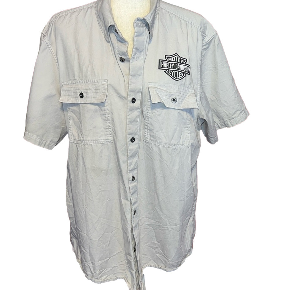 Harley Davidson Cotton Short Sleeve Button Shirt XL